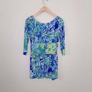 LILLY PULITZER LYNN GIRLS T SHIRT DRESS WADE AND SEA Size XL back to school